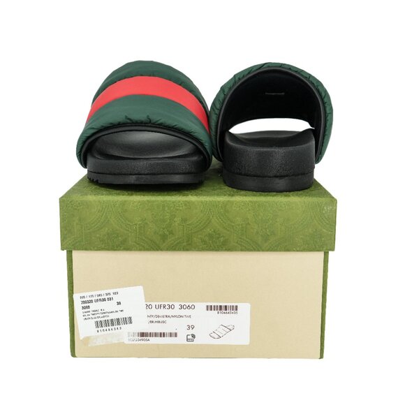 Gucci Women's Padded Web Slide Sandals - Picture 5 of 9